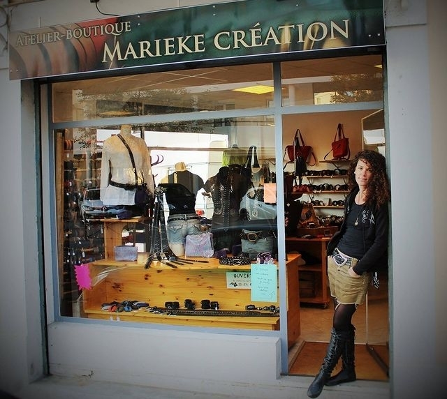 Marieke Creation maker of leather goods, locally sources and user of scraps
