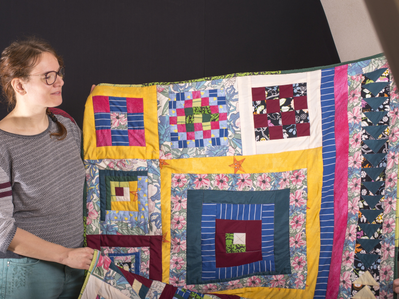 Rianne With sampler Quilt class demo quilt