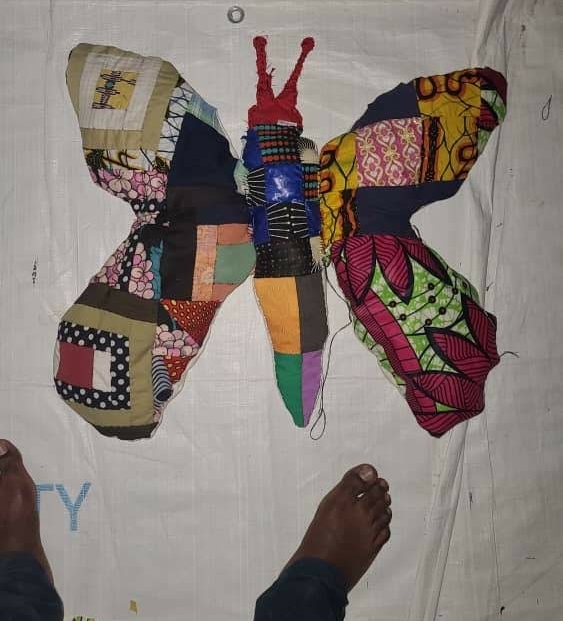 Sustainable Quilting upcycled quilted butterfly toy