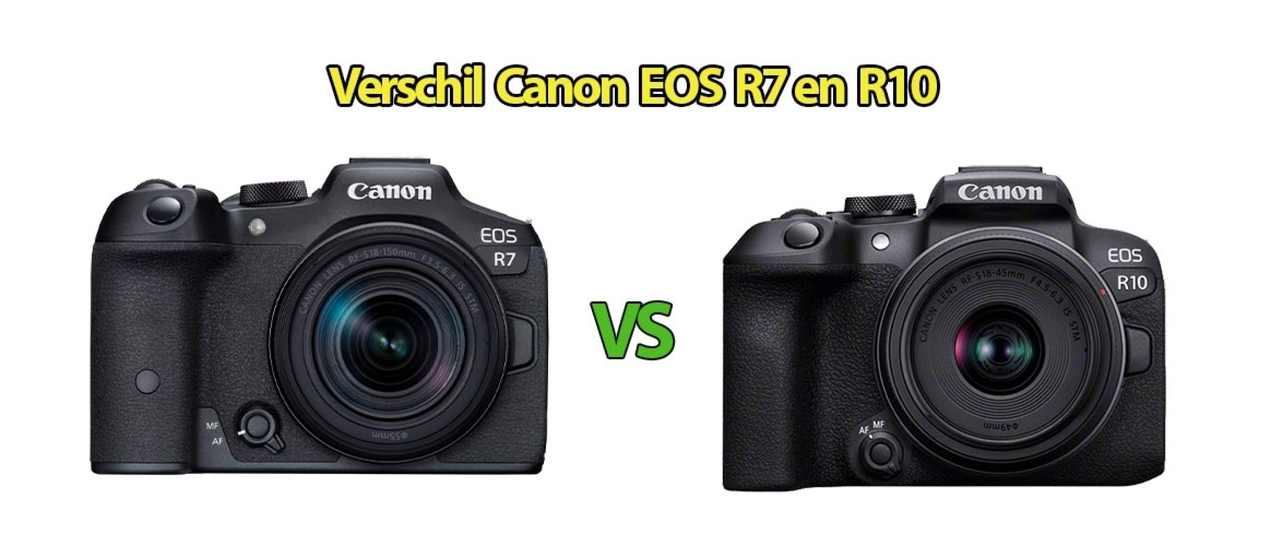 Verschil Canon EOS R7 en R10