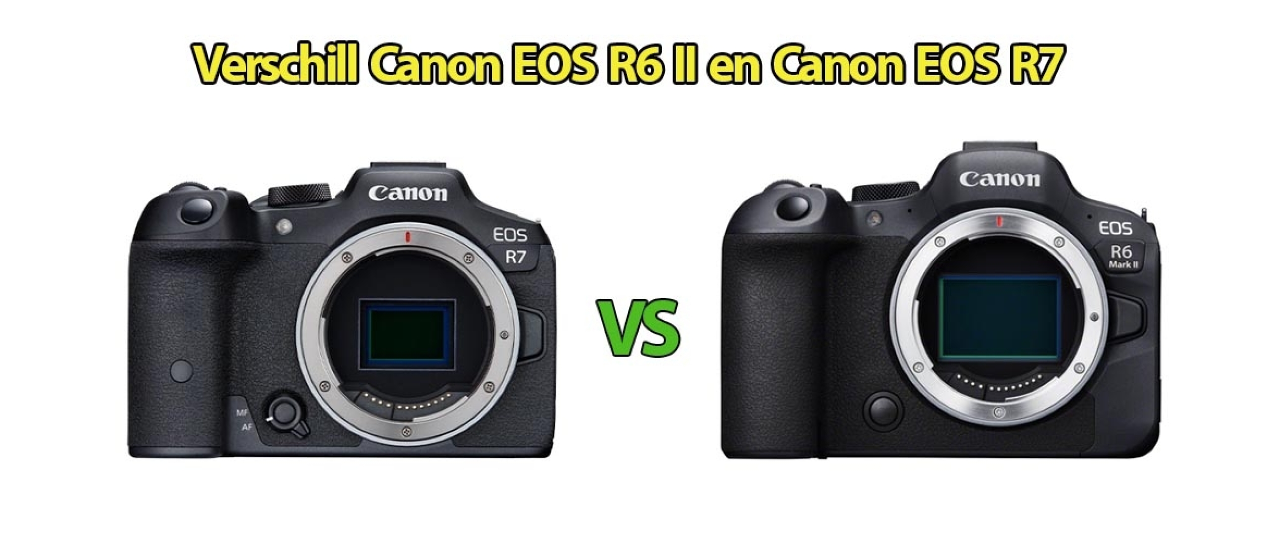 Verschil Canon EOS R6 II en R7 Systeemcamera