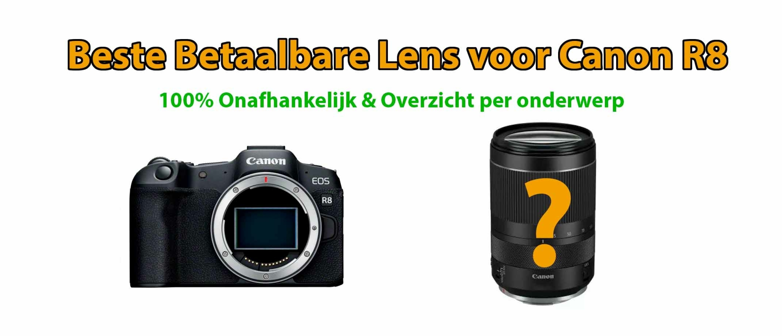 Beste betaalbare lens voor Canon EOS R8 systeemcamera
