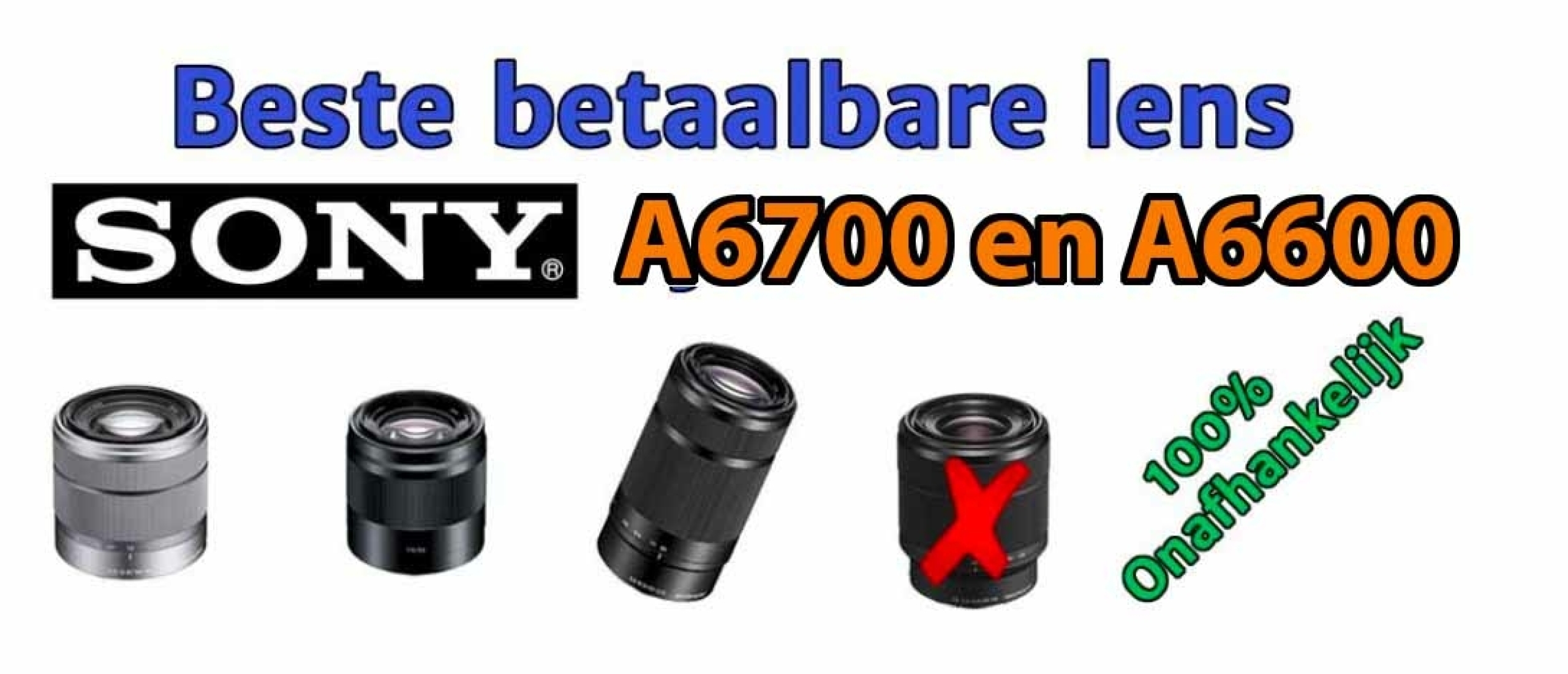 Beste betaalbare lens voor Sony A6700 en A6600