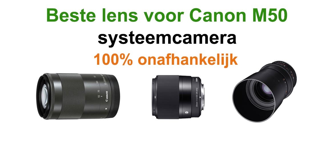 Beste lens voor Canon EOS M50 Systeemcamera