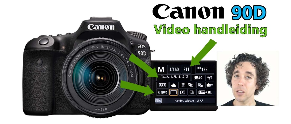 Canon EOS 90D Video Handleiding: instellingen, menu, knoppen & functies