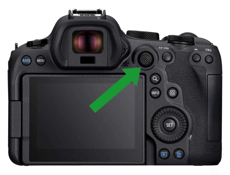 Canon EOS R6 II autofocus joystick