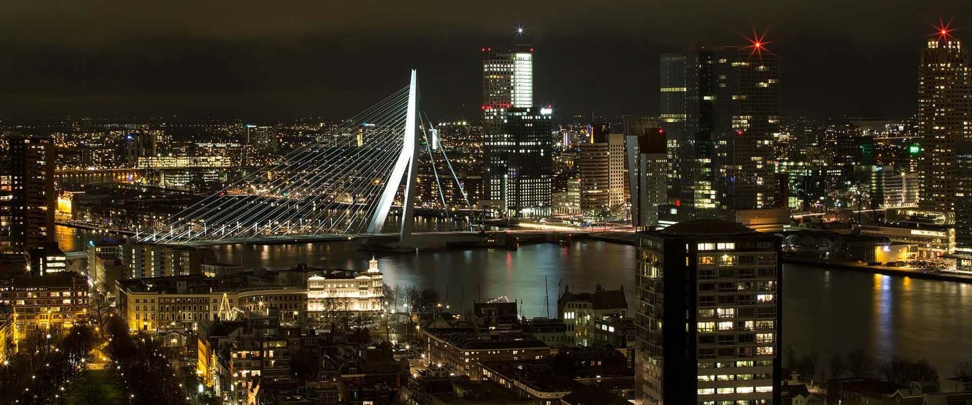 Nachtfoto Rotterdam Erasmusbrug