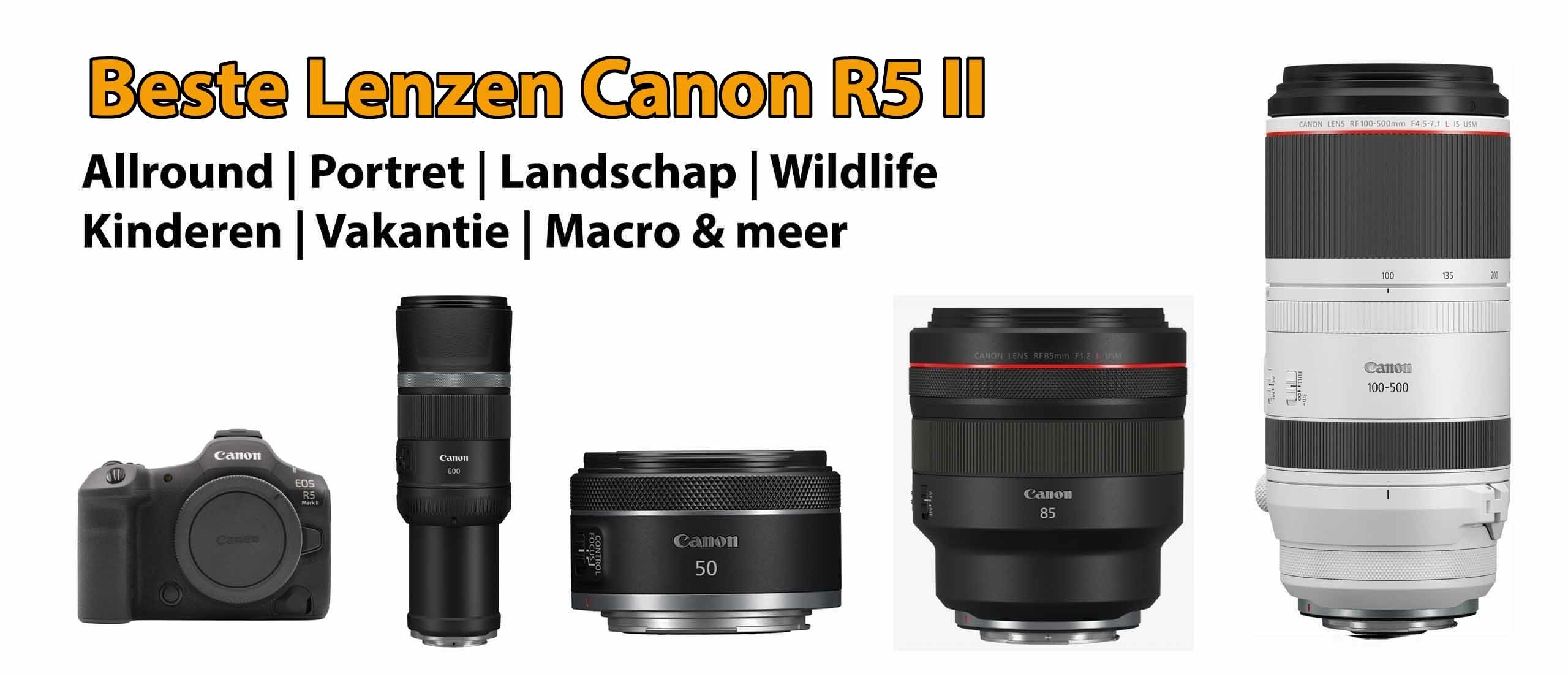 Beste lenzen Canon EOS R5 II