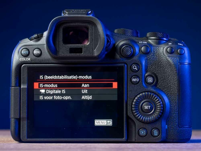 Canon R6 iii beeldstabilisatie 8.5 stops ibis