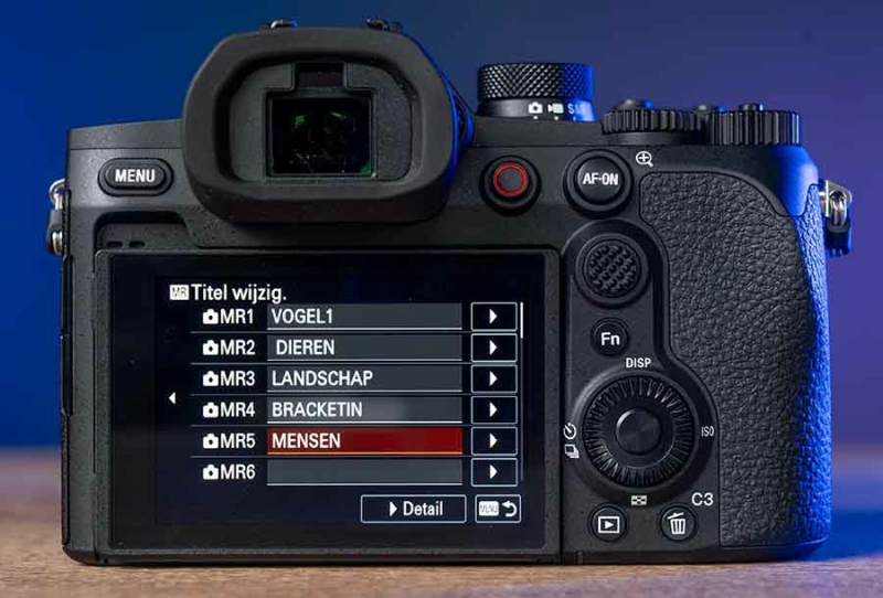 Sony RX10 V geheugenstanden Sony RX10 V geheugenstanden