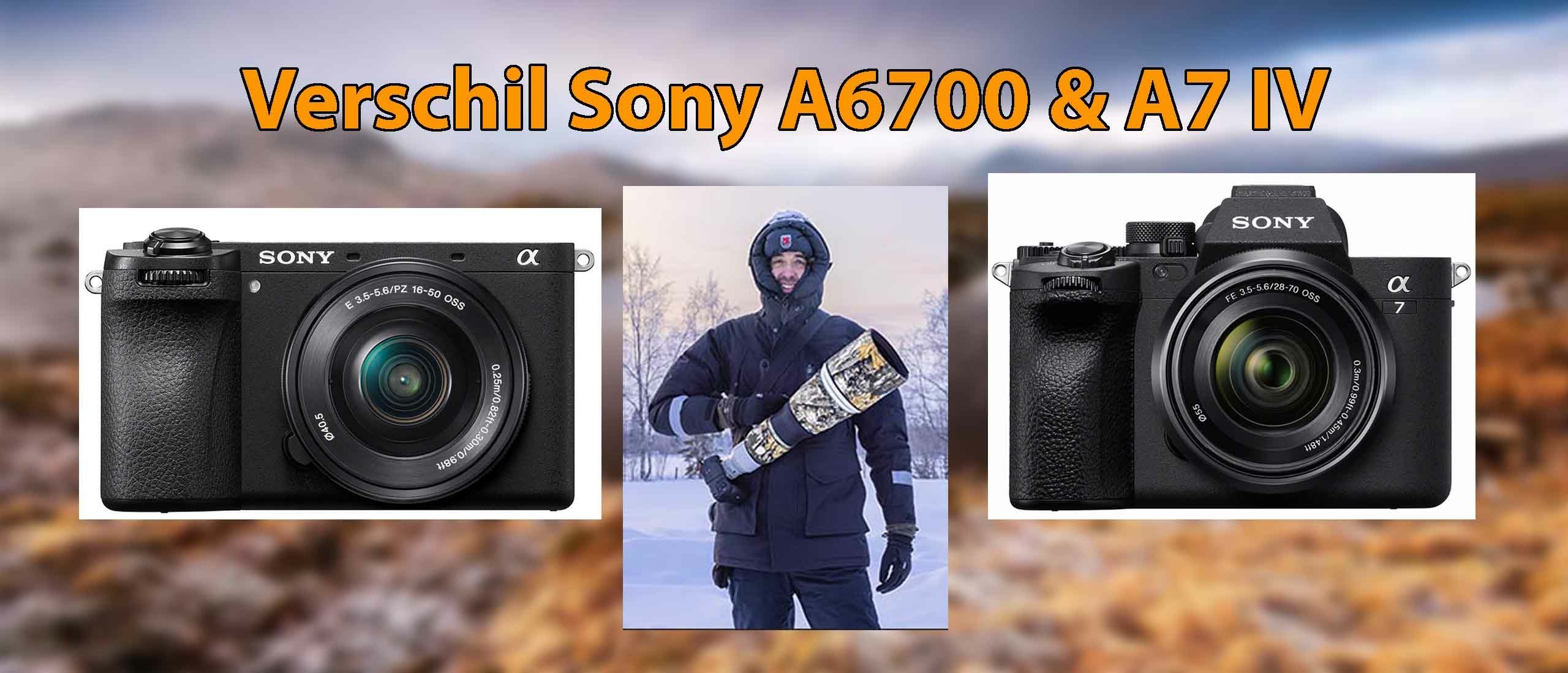 Vergelijk Sony A7 IV en A6700 systeemcamera