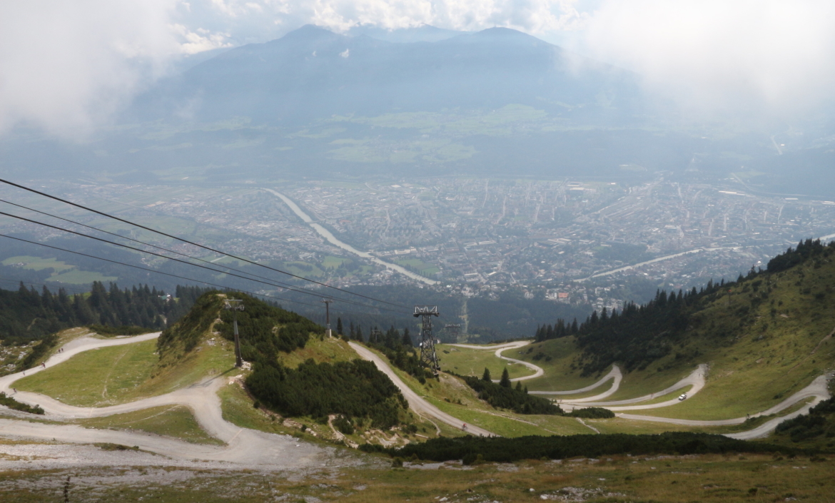 Uitzicht Nordkette op Innsbruck