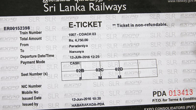 Reizen met de trein in Sri Lanka