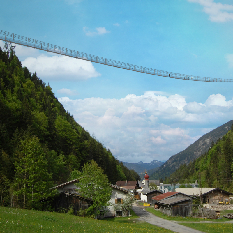 Highline 179 met kinderen in Oostenrijk