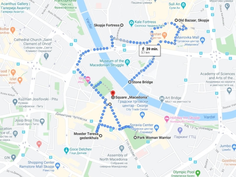 Wandelroute Skopje met kinderen