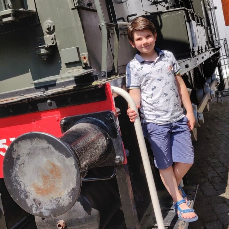 Spoorwegmuseum met 9-jarige