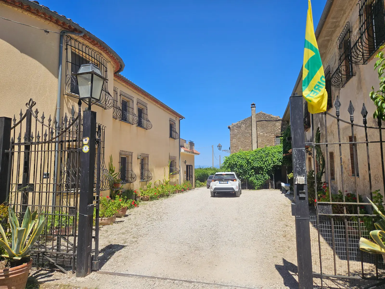 Aankomst bij Azienda Agrituristica Seliano bij Paestum