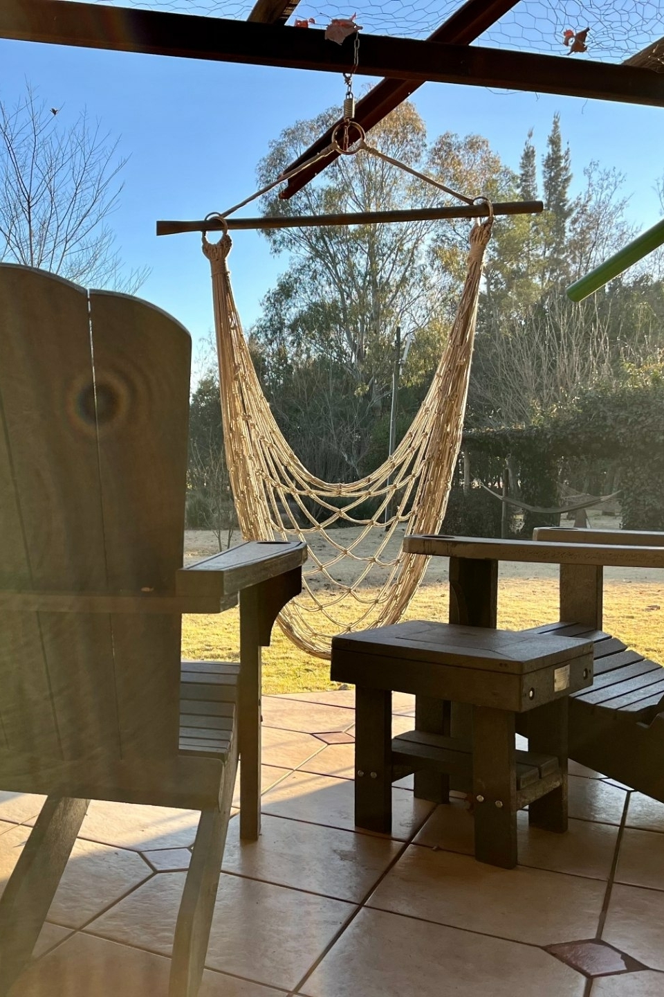 Airport Game Lodge Zuid-Afrika tuin met uitzicht op de dieren