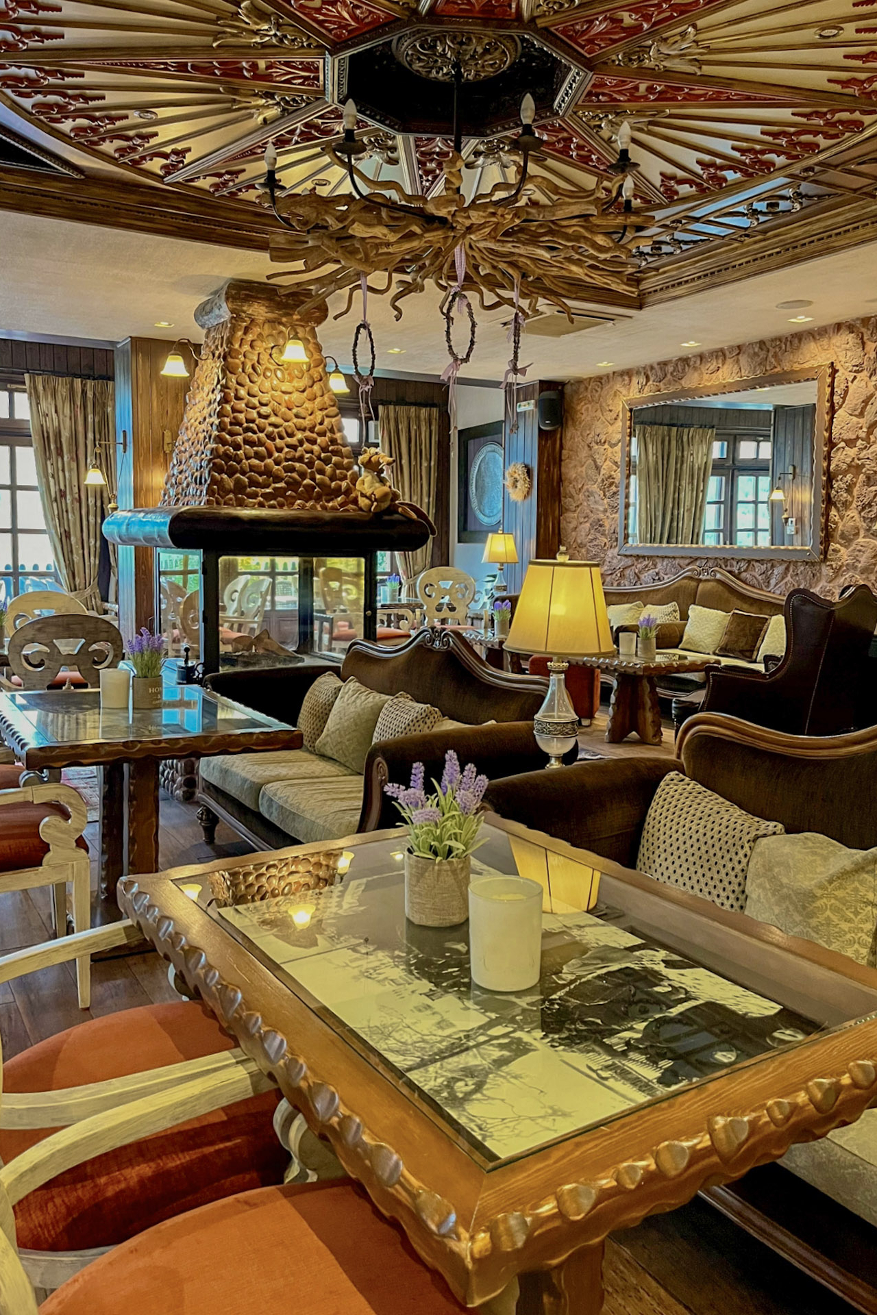 Aroma Dryos Spa & Eco Hotel lobby-bar-ontbijtzaal