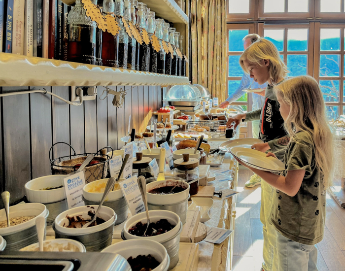 Aroma Dryos Spa & Eco Hotel ontbijtbuffet