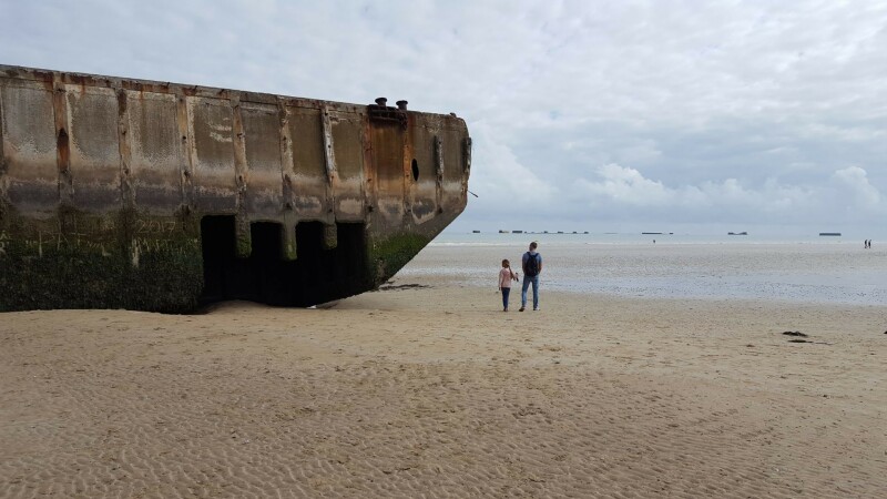 D-Day landing beaches in Normandië met kinderen