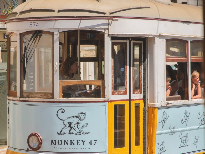 Authentieke tram in Lissabo