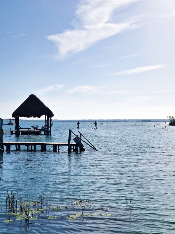 Bacalar met gezin Mexico