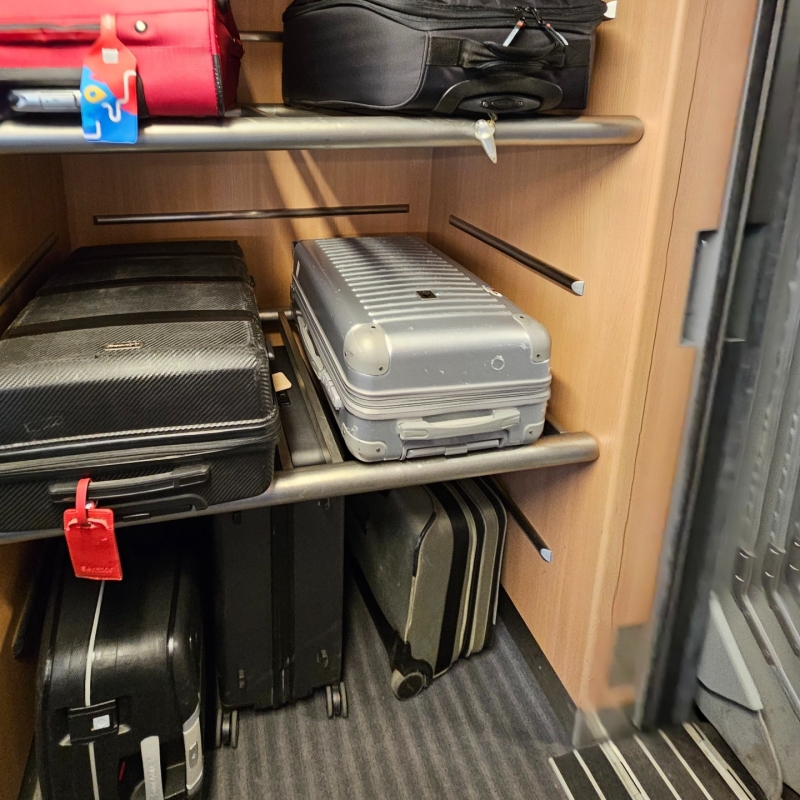 Bagage in de trein Zwitserland