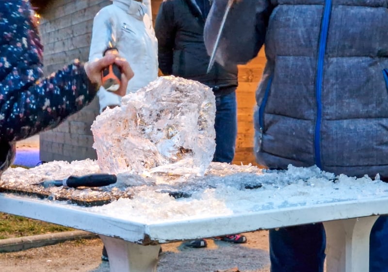 Brides-les-Bains ijssculpturen maken