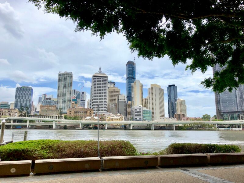 Brisbane met kinderen: onderweg in het centrum richting South Bank