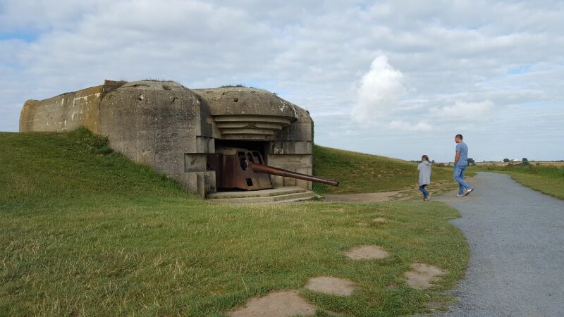 Bunkers bij landing beaches Normandië