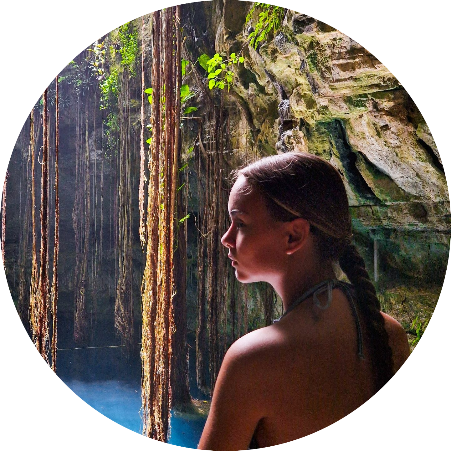 Cenote Mexico met tiener