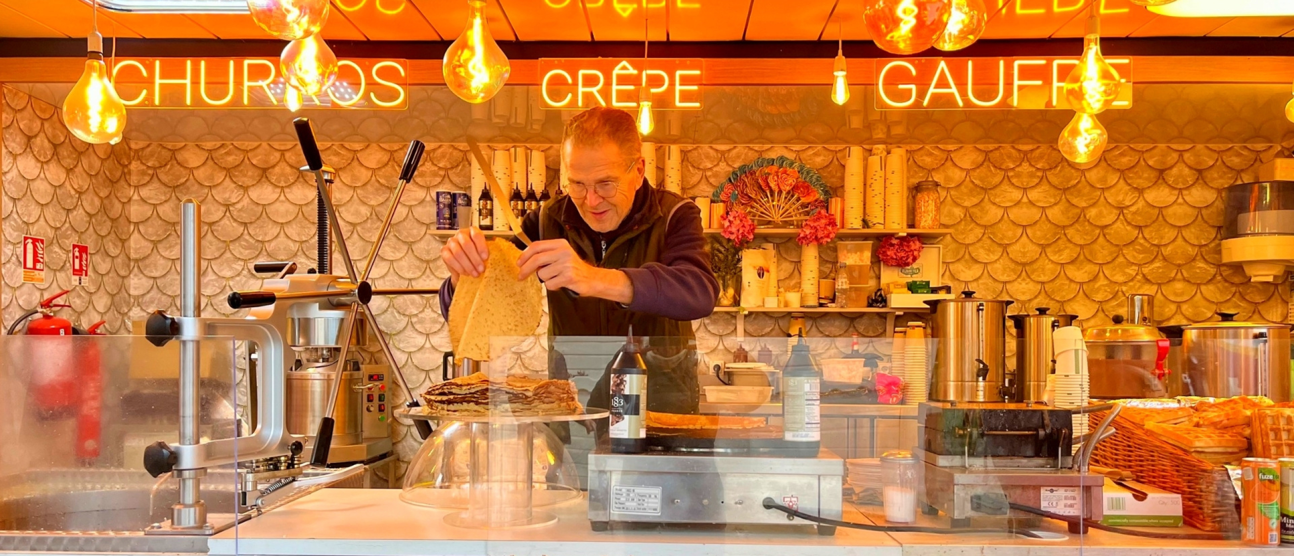 Crepes Parijs tijdens kerstperiode