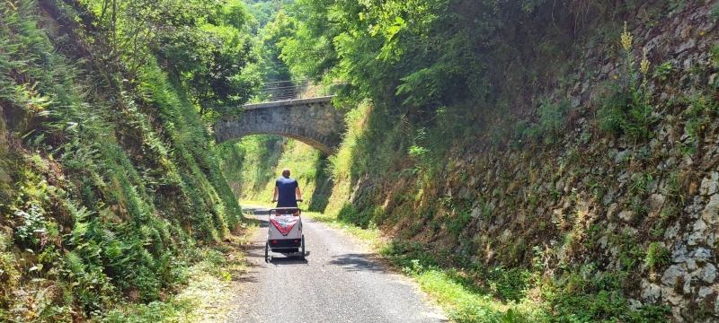Fietsen op La Dolce Via met kinderen in de Ardèche