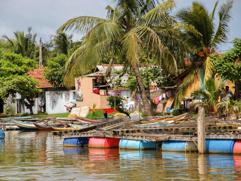 Dutch Canal in Negombo met gezin Dutch Canal in Negombo met gezin
