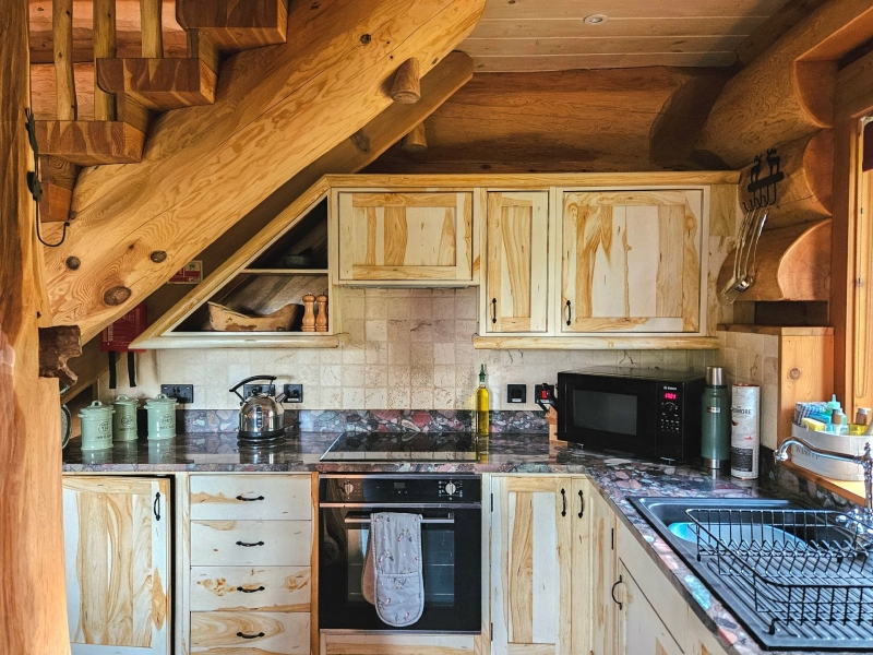 Eagle Brae Log Cabins Schotland keuken
