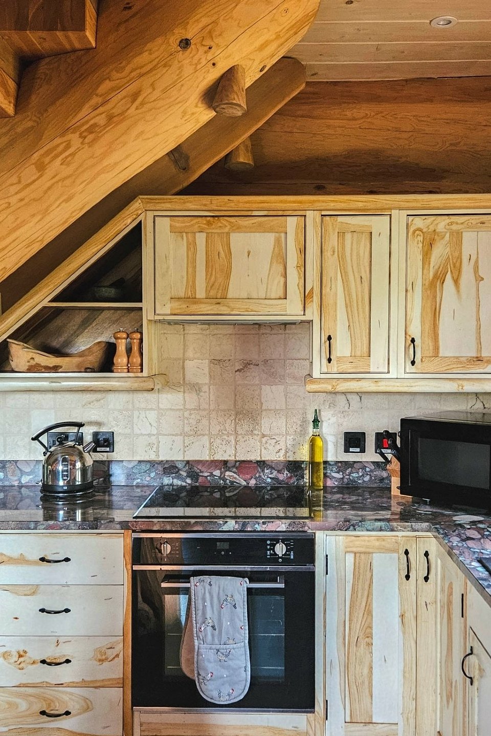 Eagle Brae Log Cabins Schotland keuken