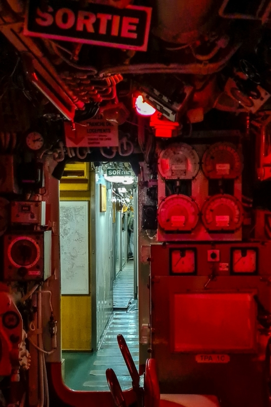 Espadon onderzeeër van binnen
