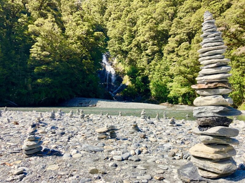 Fantail Falls Nieuw-Zeeland met kinderen