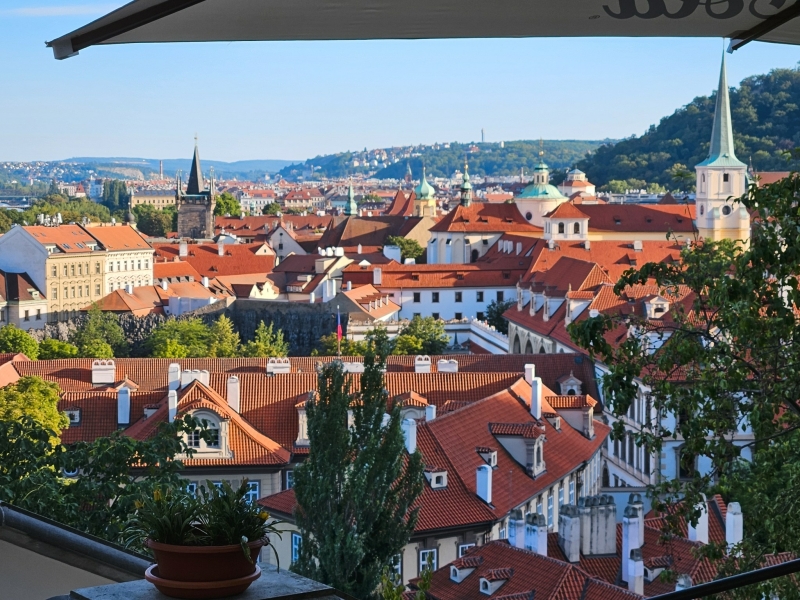 Fietsen in Praag uitzicht