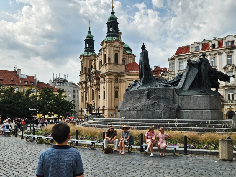 Fietstour in Praag gezin