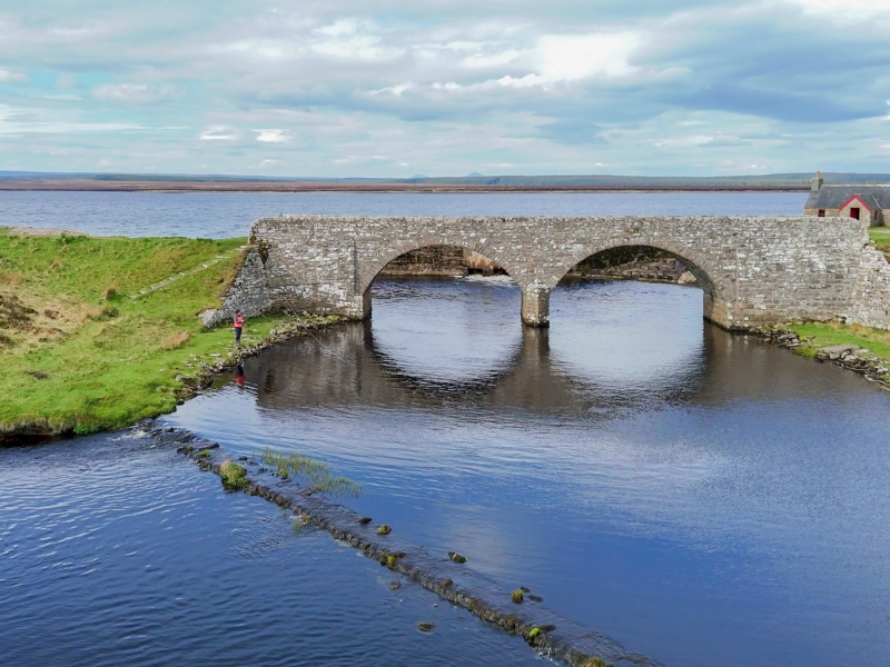 Forelvissen in Schotland drone shot
