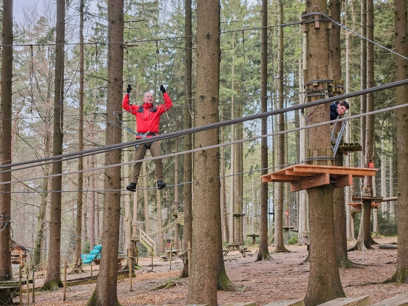 Forestia klimpark Ardennen met tiener