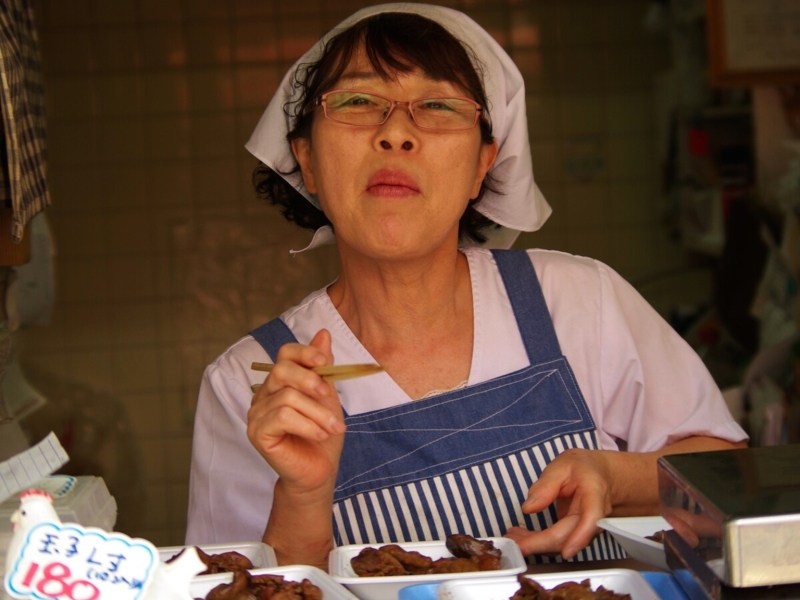 Japan nishiki markt met kinderen