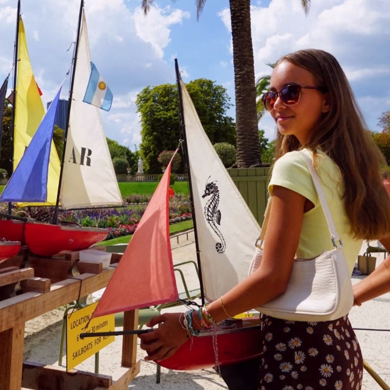 Jardin du Luxembourg bootjes met tiener