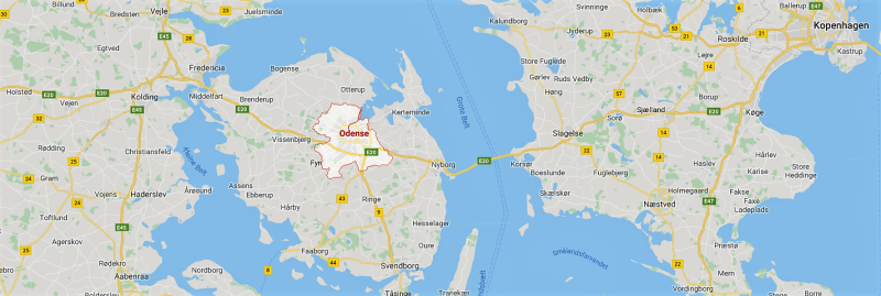 Kaart van Denemarken