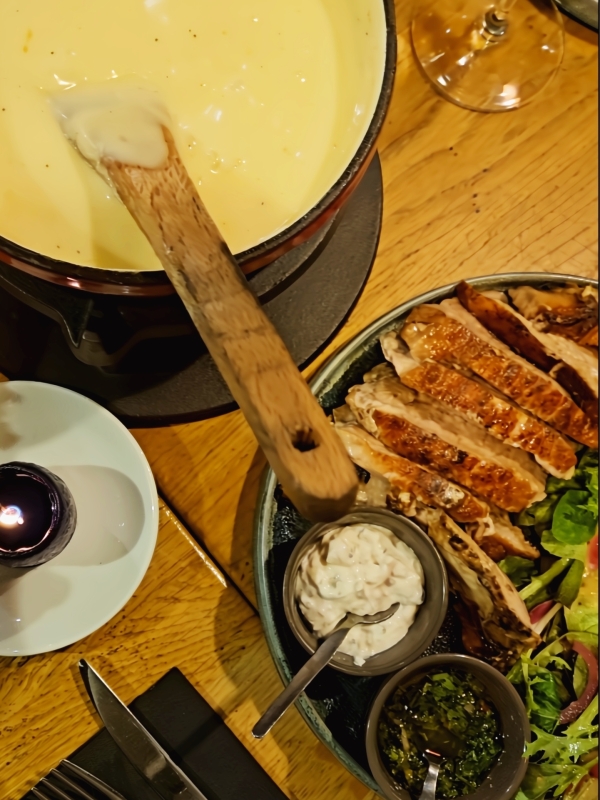 Kaasfondue Frankrijk winter