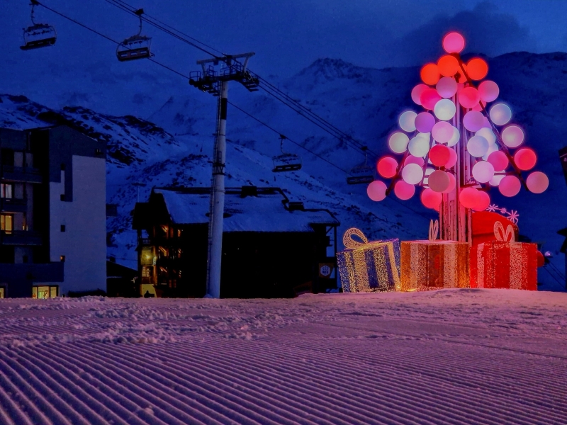 Kerstdecoratie Place Caron Val Thorens
