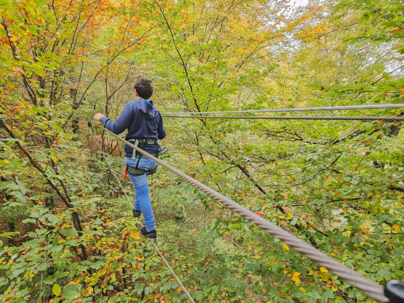 Klimpark Ardennen met tiener