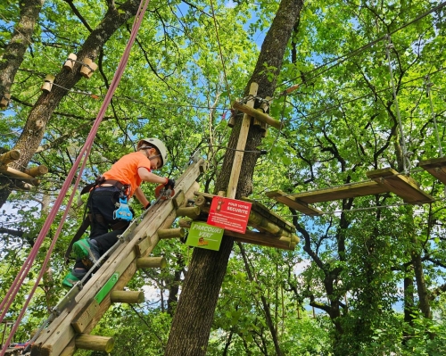 Klimpark in de Ardeche met kinderen